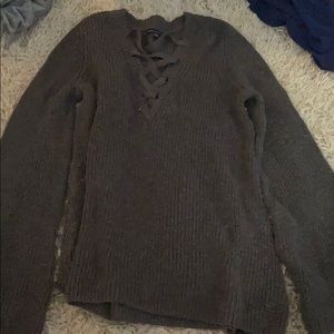 Dark gray knit sweater